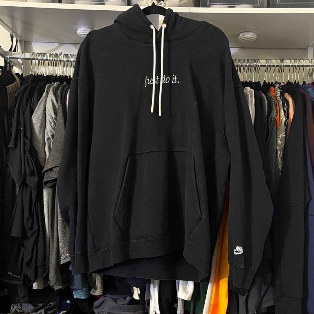 Nike Black Hoodie with White Accents